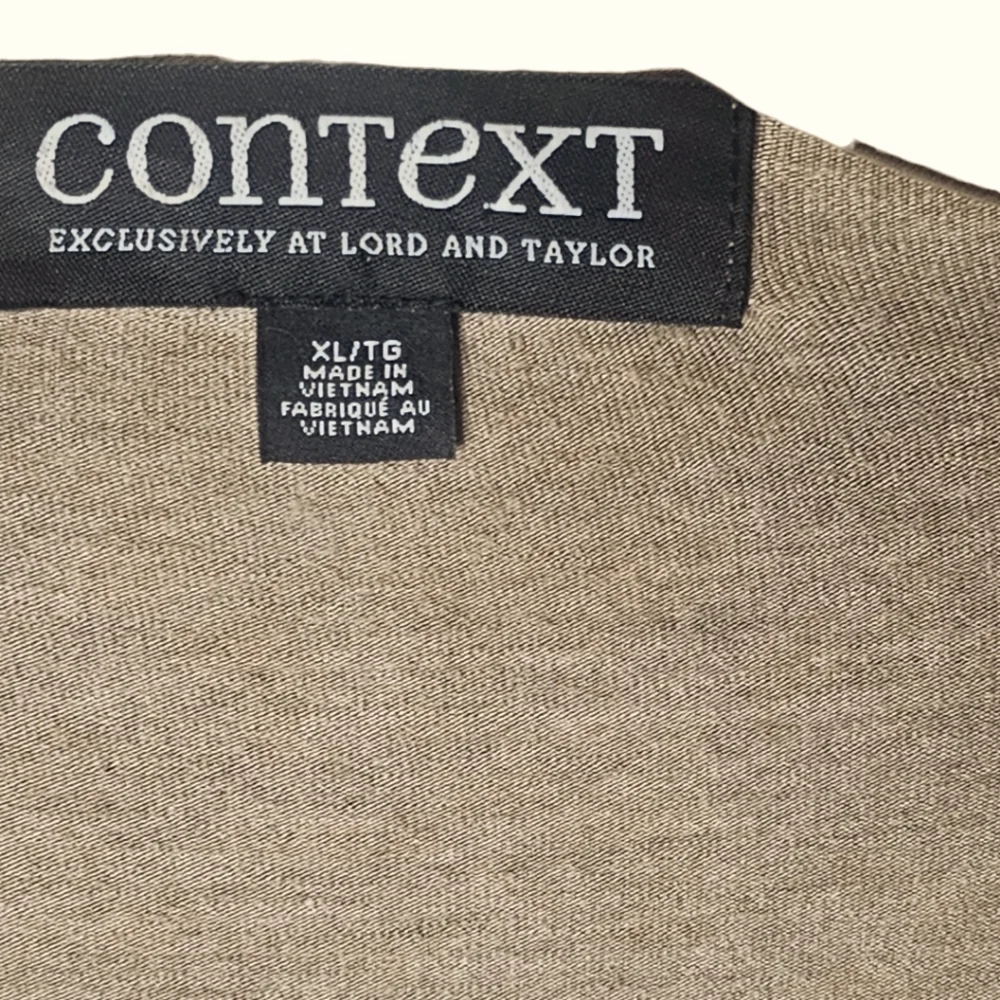 Context women's lightweight long-sleeved open front cardigan colour tan size XL - Picture 3 of 5